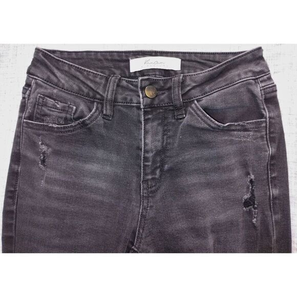 KanCan Signature High-Rise Distressed Black Skinny Jeans (Sz 24) - Picture 3 of 7